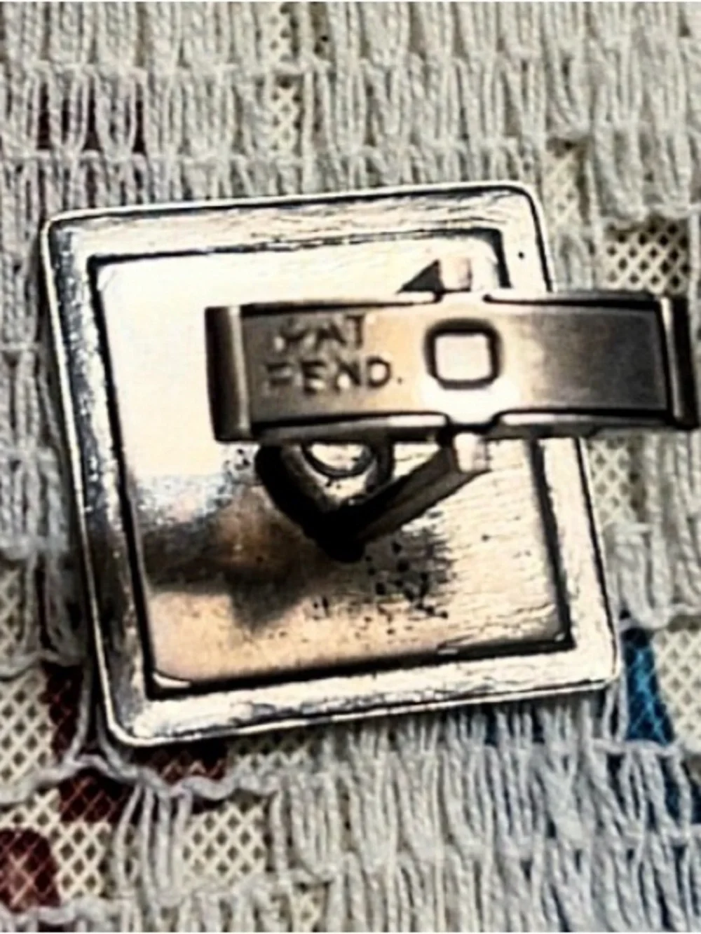 Two pairs of Vintage Mid-century Men’s Silver Tone Cufflinks